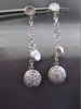 ESTATE .32CT DIAMOND 14KT WHITE GOLD MULTI STRAND CIRCULAR DROP HANGING EARRINGS