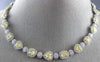 ESTATE GIA 25.1CT WHITE & FANCY YELLOW DIAMOND 18KT TWO TONE GOLD LOVE NECKLACE
