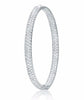 ESTATE WIDE 6.46CT DIAMOND 14KT WHITE GOLD MULTI ROW INSIDE OUT BANGLE BRACELET