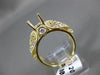 ESTATE .36CT DIAMOND 14K YELLOW GOLD 3D OPEN FILIGREE SEMI MOUNT ENGAGEMENT RING