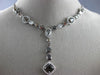 ESTATE LARGE GIA 15.17CT WHITE & CHOCOLATE FANCY DIAMOND 18K WHITE GOLD NECKLACE