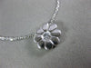 ESTATE .17CT DIAMOND 18KT WHITE GOLD 3D CLASSIC FLOWER SOLITAIRE PENDANT #23001