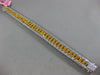 GIA LARGE 26.82CT WHITE & FANCY YELLOW DIAMOND 18K TWO TONE GOLD TENNIS BRACELET