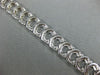 ESTATE WIDE 2.81CT DIAMOND 18K WHITE GOLD 3D FILIGREE OPEN LINK TENNIS  BRACELET