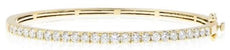 2.02CT DIAMOND 18KT YELLOW GOLD CLASSIC ROUND SEMI ETERNITY CUFF BANGLE BRACELET