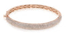 4.38CT DIAMOND 14KT ROSE GOLD MULTI ROW PAVE SEMI ETERNITY CUFF BANGLE BRACELET