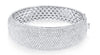 EXTRA LARGE 12.44CT DIAMOND 14KT WHITE GOLD MULTI ROW ETERNITY BANGLE BRACELET