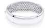 EXTRA LARGE 12.44CT DIAMOND 14KT WHITE GOLD MULTI ROW ETERNITY BANGLE BRACELET