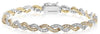 ESTATE 2.68CT DIAMOND 18KT 2 TONE GOLD 3D CLASSIC INFINITY LOVE TENNIS BRACELET