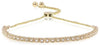 ESTATE .59CT DIAMOND 18KT YELLOW GOLD 3D ROUND ADJUSTABLE SQUARE TENNIS BRACELET