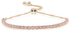 ESTATE .56CT DIAMOND 18KT ROSE GOLD 3D ROUND ADJUSTABLE SQUARE TENNIS BRACELET