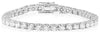 ESTATE LARGE 12.50CT ROUND DIAMOND 18K WHITE GOLD 3D FOUR PRONG TENNIS BRACELET