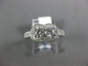 ESTATE .80CT DIAMOND 14KT WHITE GOLD TWO STONE SEMI ETERNITY FILIGREE LOVE RING