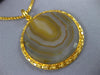 ANTIQUE EXTRA LARGE & LONG AAA BRAZILIAN AGATE 22KT YELLOW GOLD NECKLACE #26528