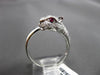 ESTATE WIDE .71CT DIAMOND & AAA RUBY 18KT WHITE GOLD 3D ETOILE TIGER RING CUTE!!