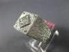 ESTATE LARGE .60CT DIAMOND 18KT WHITE GOLD ROUND & PRINCESS INVISIBLE MENS RING