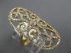 ESTATE LARGE .90CT DIAMOND 18K ROSE GOLD 3D OPEN FILIGREE DOUBLE HEART OVAL RING