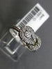 ESTATE .25CT DIAMOND 14KT WHITE GOLD 3D FILIGREE LOVE KNOT BELT SOLITAIRE RING