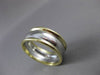 ESTATE WIDE PLATINUM & 18KT YELLOW GOLD CLASSIC WEDDING BAND RING 9mm #19571