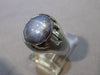 ESTATE LARGE 5.16CT DIAMOND & AAA STAR SAPPHIRE 18K WHITE GOLD MEN'S RING #26457