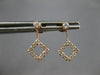 ESTATE .30CT DIAMOND 14KT ROSE GOLD 3D OPEN SQUARE CLASSIC HANGING EARRINGS