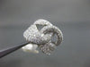 ESTATE EXTRA LARGE 2.92CT ROUND CUT DIAMOND 14KT WHITE GOLD WOVEN INFINITY RING