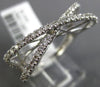ESTATE LARGE .45CT ROUND CUT DIAMOND 14KT WHITE GOLD 3D CLASSIC X LOVE FUN RING