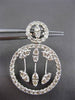 ESTATE LARGE 2.15CT ROUND DIAMOND 14K WHITE GOLD FLOATING CIRCULAR DROP EARRINGS