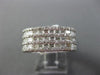 ESTATE WIDE 1.85CT ROUND & BAGUETTE DIAMOND 18KT WHITE GOLD 3D ANNIVERSARY RING