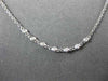 ESTATE .07CT DIAMOND 18KT WHITE GOLD CLASSIC BY THE YARD BEZEL 7 STONE NECKLACE