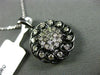 ESTATE .63CT FANCY DIAMOND 18KT BLACK GOLD 3D ETOILE FLOWER FLOATING PENDANT