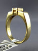 ANTIQUE .76CT ASSCHER DIAMOND 14KT YELLOW GOLD PAST PRESENT FUTURE RING #22009