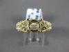 ESTATE .36CT DIAMOND 14K YELLOW GOLD 3D OPEN FILIGREE SEMI MOUNT ENGAGEMENT RING