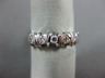 ESTATE .42CT ROUND DIAMOND 14K WHITE GOLD 3D WEDDING ANNIVERSARY RING BAND #2281