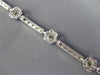 ANTIQUE 1.70CT DIAMOND 14KT WHITE GOLD 3D FLOWER BY THE YARD BRACELET #18273