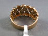 ESTATE WIDE .33CT DIAMOND 14KT WHITE & ROSE GOLD 3D HANDCRAFTED SEMI CIRCLE RING