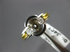 .34CT DIAMOND 18K 2 TONE GOLD ROUND SEMI BEZEL SEMI MOUNT ENGAGEMENT RING #ELV42