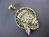 ESTATE LARGE 14KT YELLOW GOLD HANDCRAFTED DIAMOND CUT CHRIST HEAD PENDANT #24804