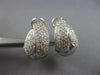 ESTATE LARGE 1.79CT DIAMOND 14KT WHITE GOLD PAVE CRISS CROSS CLIP ON EARRINGS