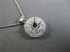 ESTATE .55CT DIAMOND 14KT WHITE GOLD 3D CLASSIC DOUBLE HALO SEMI MOUNT NECKLACE