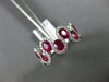 ESTATE WIDE .90CT DIAMOND & AAA RUBY 18K WHITE GOLD WAVE ETOILE ANNIVERSARY RING
