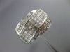 ESTATE LARGE 1.75CT ROUND & PRINCESS CUT DIAMOND 14KT WHITE GOLD MULTI ROW RING
