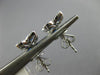 ESTATE 1.16CT DIAMOND & AAA SAPPHIRE 18KT WHITE GOLD 4 LEAF CLOVER STUD EARRINGS