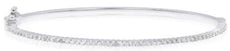 .71CT DIAMOND 18KT WHITE GOLD 3D CLASSIC ROUND SEMI ETERNITY BANGLE BRACELET
