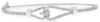 ESTATE .68CT DIAMOND 18KT WHITE GOLD 3D CLASSIC LOVE KNOT FUN BANGLE BRACELET