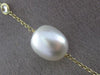 ESTATE LARGE LONG 2.50CT WHITE TOPAZ PEARL 14KT YELLOW GOLD BY THE YARD NECKLACE