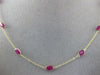 ESTATE 8.64CT AAA RUBY 14KT YELLOW GOLD 3D OVAL BY THE YARD TIN CUP FUN NECKLACE