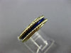 ESTATE 18K YELLOW GOLD 3D SOLID HANDCRAFTED BLUE ENAMEL WEDDING RING BAND #25515