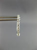 ESTATE .25CT DIAMOND 14KT WHITE GOLD 3D CLASSIC OVAL HUGGIE HOOP EARRINGS