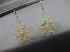 ESTATE EXTRA LARGE .46CT DIAMOND 18KT TWO TONE GOLD FLOWER HANDCRAFTED EARRINGS